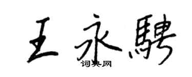 王正良王永騁行書個性簽名怎么寫