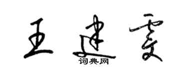 梁錦英王建雯草書個性簽名怎么寫