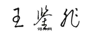 駱恆光王鑑非草書個性簽名怎么寫