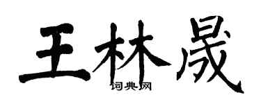 翁闓運王林晟楷書個性簽名怎么寫