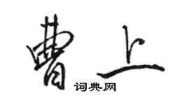 駱恆光曹上行書個性簽名怎么寫