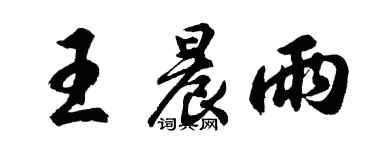 胡問遂王晨雨行書個性簽名怎么寫