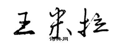 曾慶福王米拉行書個性簽名怎么寫