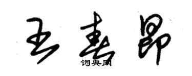 朱錫榮王春昂草書個性簽名怎么寫