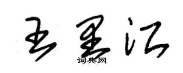 朱錫榮王里江草書個性簽名怎么寫