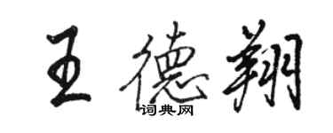 駱恆光王德翔行書個性簽名怎么寫