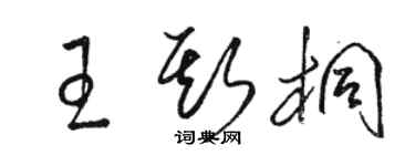 駱恆光王斯桐草書個性簽名怎么寫