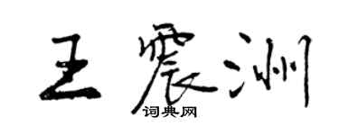 曾慶福王震洲行書個性簽名怎么寫