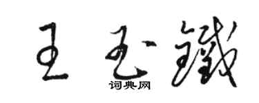 駱恆光王玉鐵草書個性簽名怎么寫