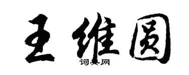 胡問遂王維圓行書個性簽名怎么寫