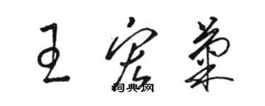 駱恆光王宏菊草書個性簽名怎么寫