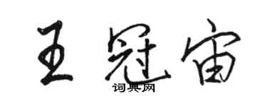 駱恆光王冠宙行書個性簽名怎么寫
