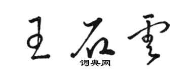 駱恆光王石雲草書個性簽名怎么寫