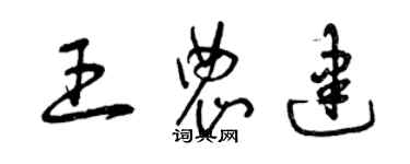 曾慶福王農建草書個性簽名怎么寫