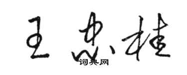 駱恆光王忠桂草書個性簽名怎么寫