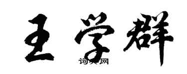 胡問遂王學群行書個性簽名怎么寫