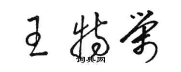 駱恆光王特榮草書個性簽名怎么寫