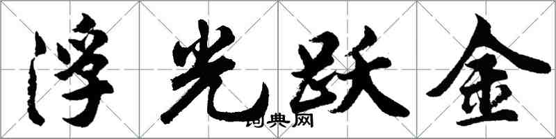 胡問遂浮光躍金行書怎么寫