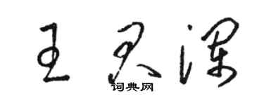 駱恆光王君瀾草書個性簽名怎么寫