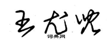 朱錫榮王尤兒草書個性簽名怎么寫