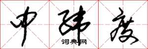 朱錫榮中緯度草書怎么寫