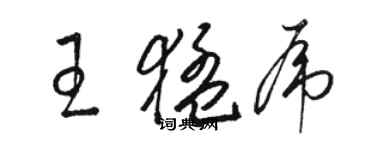 駱恆光王猛虎草書個性簽名怎么寫