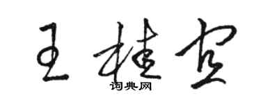 駱恆光王桂宜草書個性簽名怎么寫