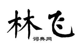 翁闓運林飛楷書個性簽名怎么寫