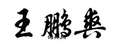 胡問遂王鵬爽行書個性簽名怎么寫