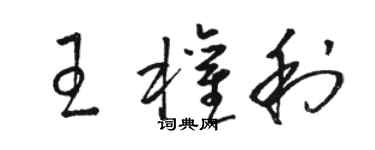 駱恆光王權利草書個性簽名怎么寫