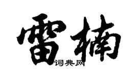 胡問遂雷楠行書個性簽名怎么寫