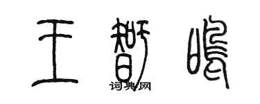 陳墨王智鳴篆書個性簽名怎么寫