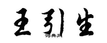 胡問遂王引生行書個性簽名怎么寫