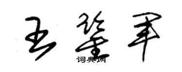 朱錫榮王鑑軍草書個性簽名怎么寫