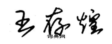 朱錫榮王存煌草書個性簽名怎么寫