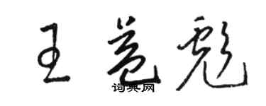 駱恆光王益彪草書個性簽名怎么寫