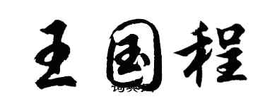 胡問遂王國程行書個性簽名怎么寫