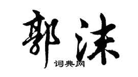 胡問遂郭沫行書個性簽名怎么寫