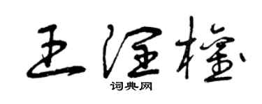 曾慶福王潤權草書個性簽名怎么寫