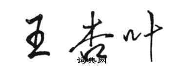 駱恆光王杏葉行書個性簽名怎么寫