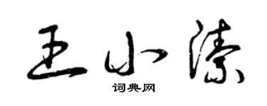曾慶福王小潔草書個性簽名怎么寫