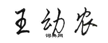 駱恆光王幼農行書個性簽名怎么寫