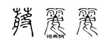 陳聲遠蔣麗麗篆書個性簽名怎么寫