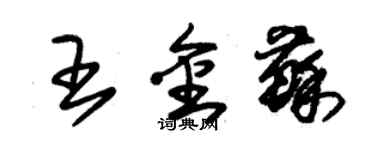 朱錫榮王金蘇草書個性簽名怎么寫