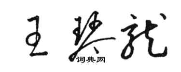 駱恆光王琴龍草書個性簽名怎么寫