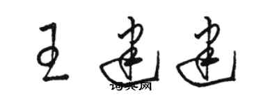 駱恆光王建建草書個性簽名怎么寫