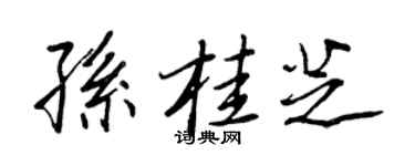 王正良孫桂芝行書個性簽名怎么寫