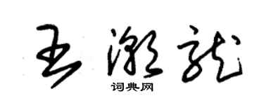 朱錫榮王潮龍草書個性簽名怎么寫