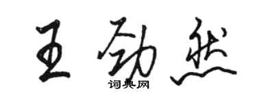 駱恆光王勁然行書個性簽名怎么寫