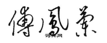 駱恆光傅鳳蘭草書個性簽名怎么寫